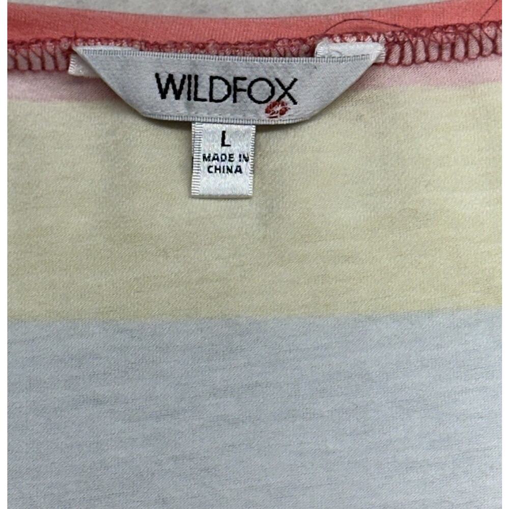 Wildfox Womens Large Pajamas PJs Lightweight Jersey Knit Short Set Soft - Picture 2 of 11